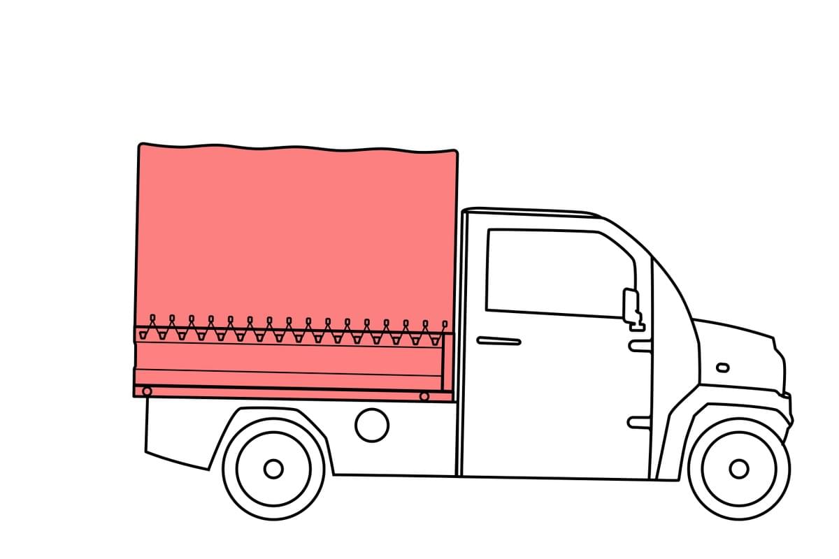 Jonway EV IONA XS tarpaulin cover mini truck