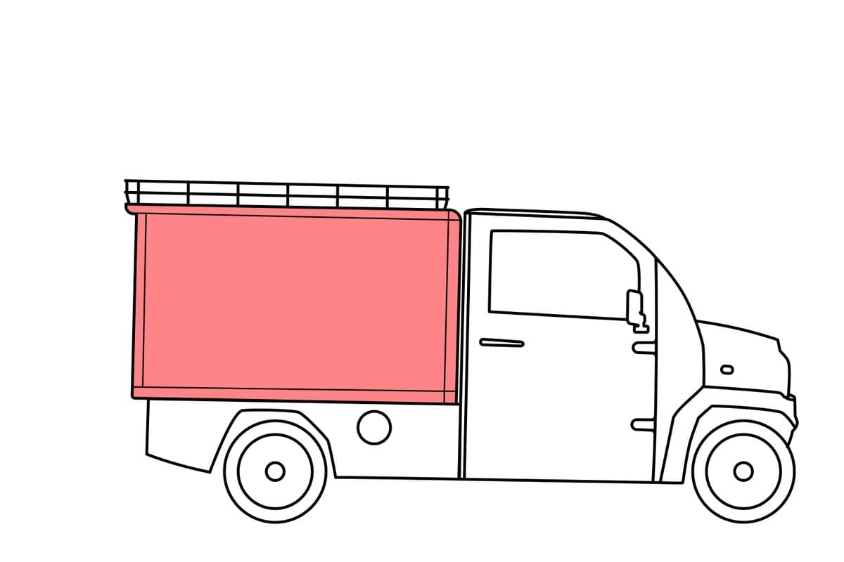 Jonway EV IONA XS small cargo box with roof rack box mini truck