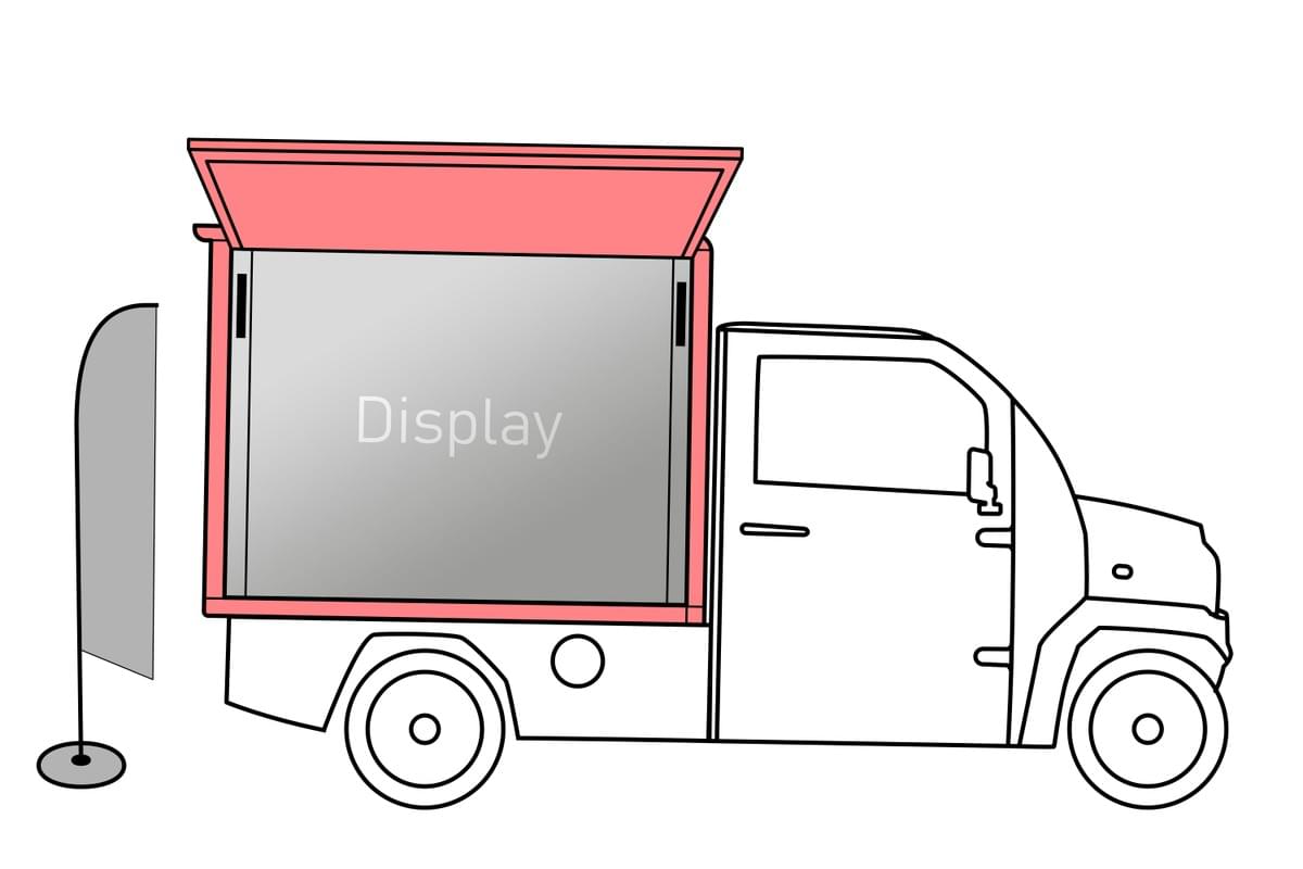 Jonway EV IONA XS box with ads screen box mini truck