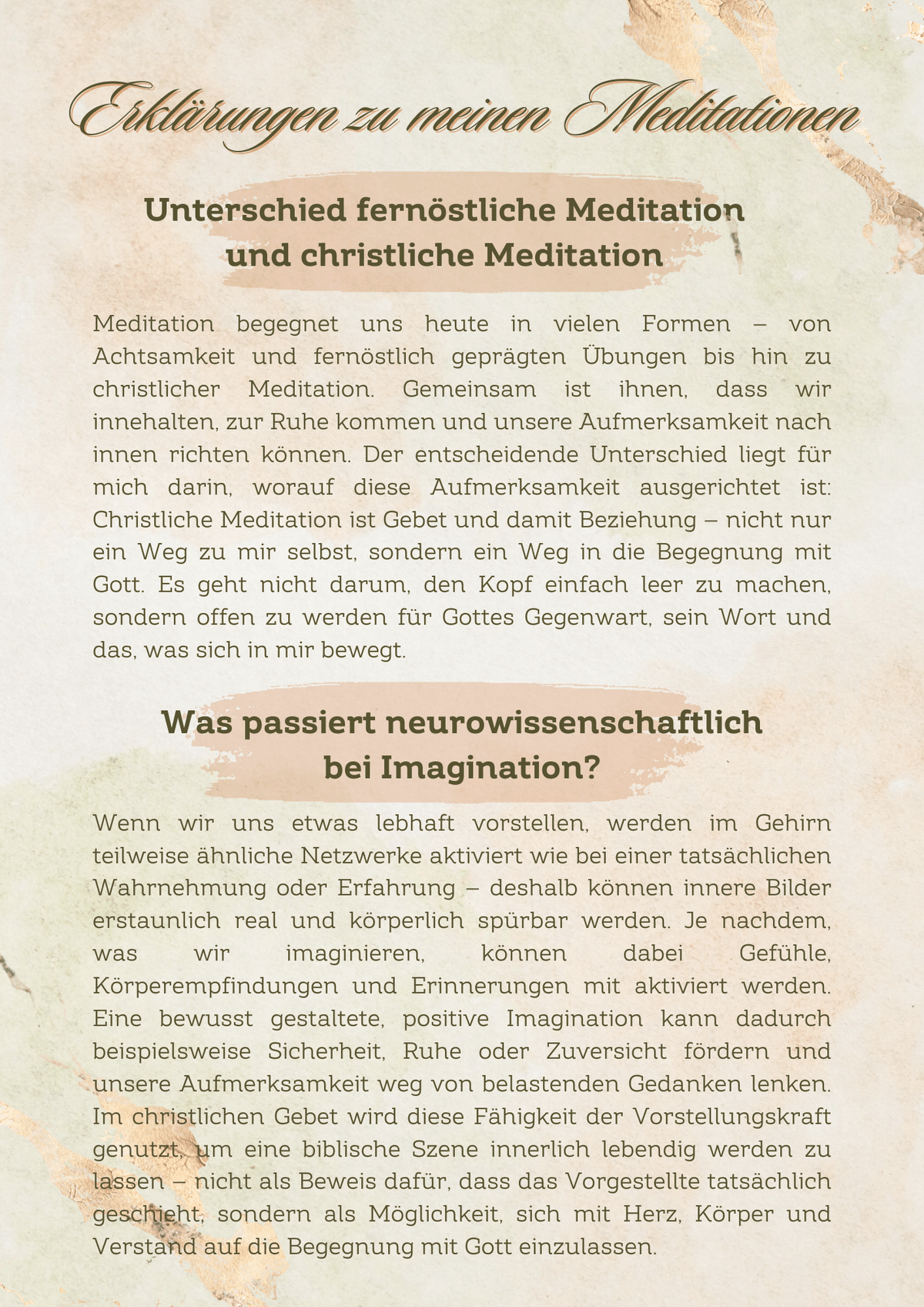 Angeleitete Meditation