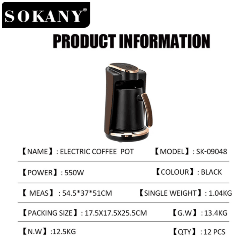 CAFETERA SOKANY SK-09048