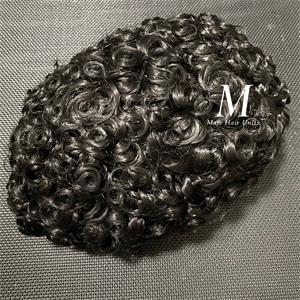 PU Deep Curl Hair Unit  Black