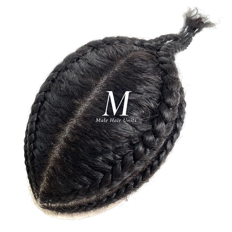 Man bun braids hair unit