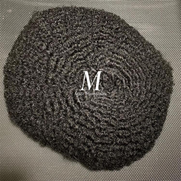 Lace wave men weave jet black 8mm