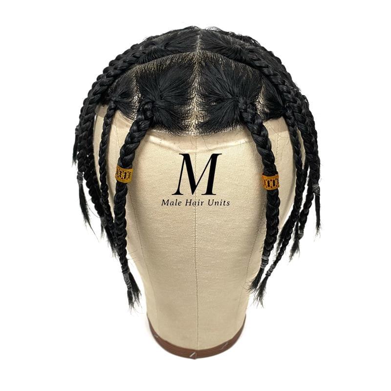 Box braids man weave unit