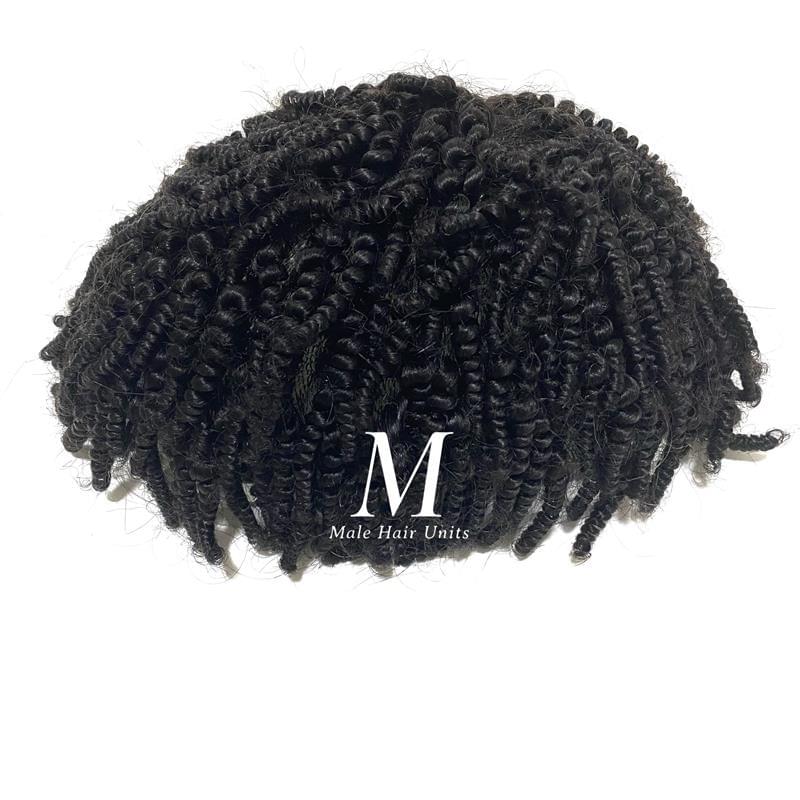 PU twist hair unit black