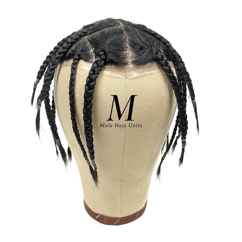 Box braids man weave unit