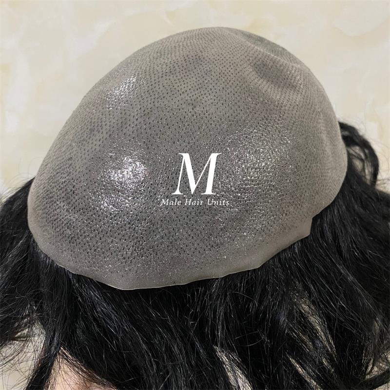 Skin straight hair unit jet black