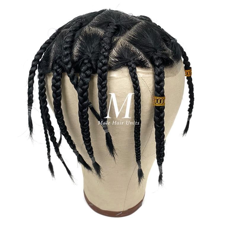 Box braids man weave unit