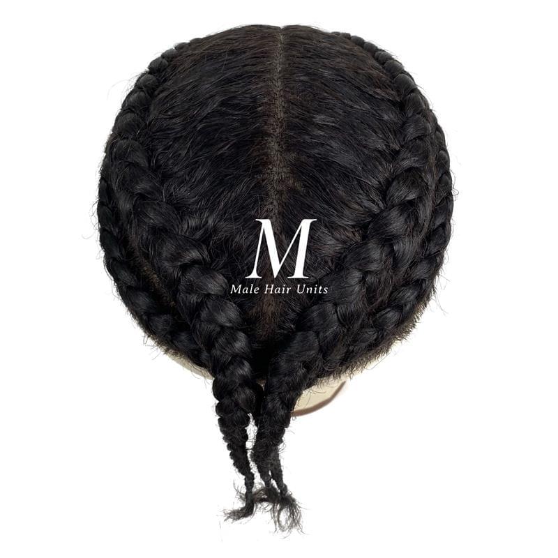 Man bun braids hair unit