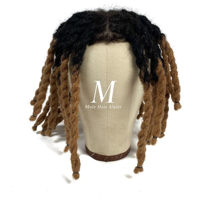 Dirty blonde man weave dreads