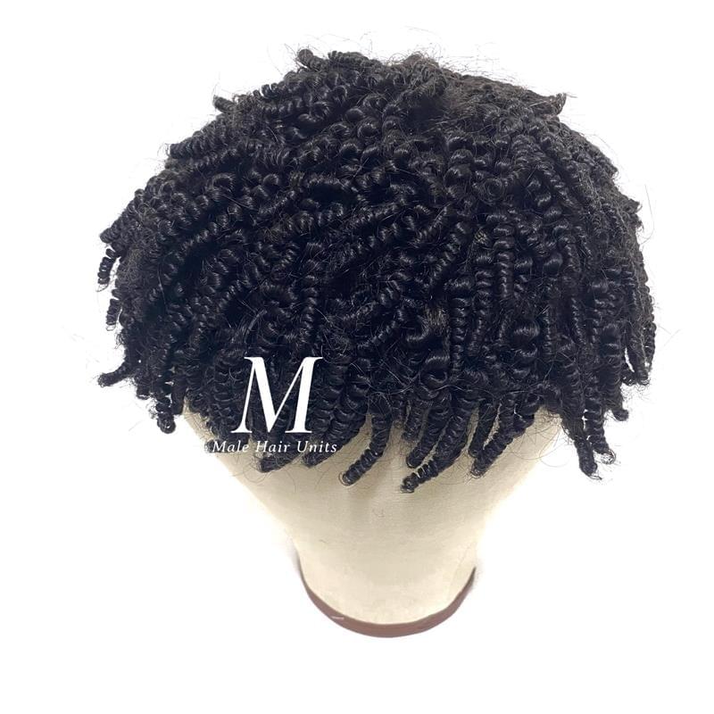PU twist hair unit black