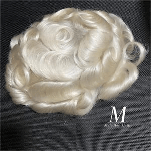 Looks Younger with Platinum Blonde Straight Hair Unit