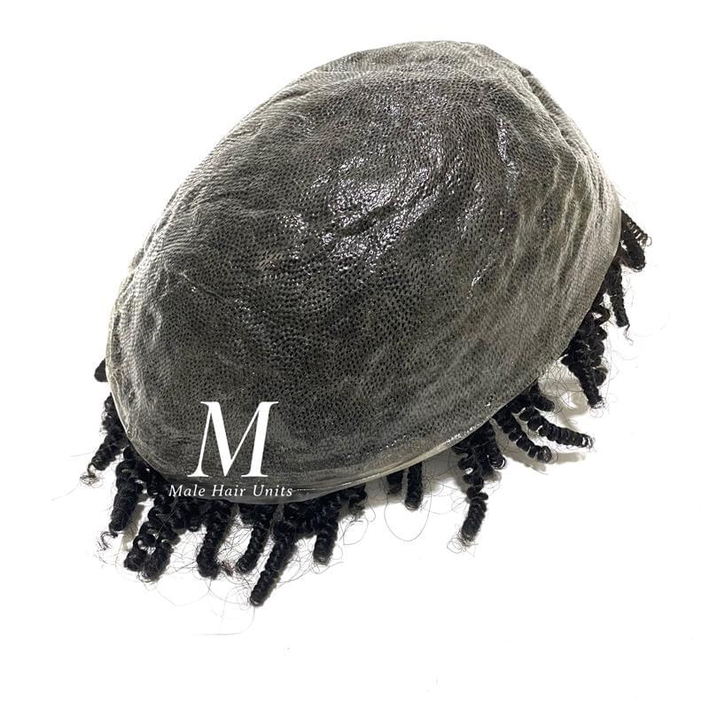 PU twist hair unit black