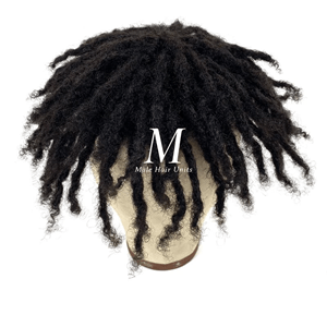 PU Man Weave Dreads Unit Black