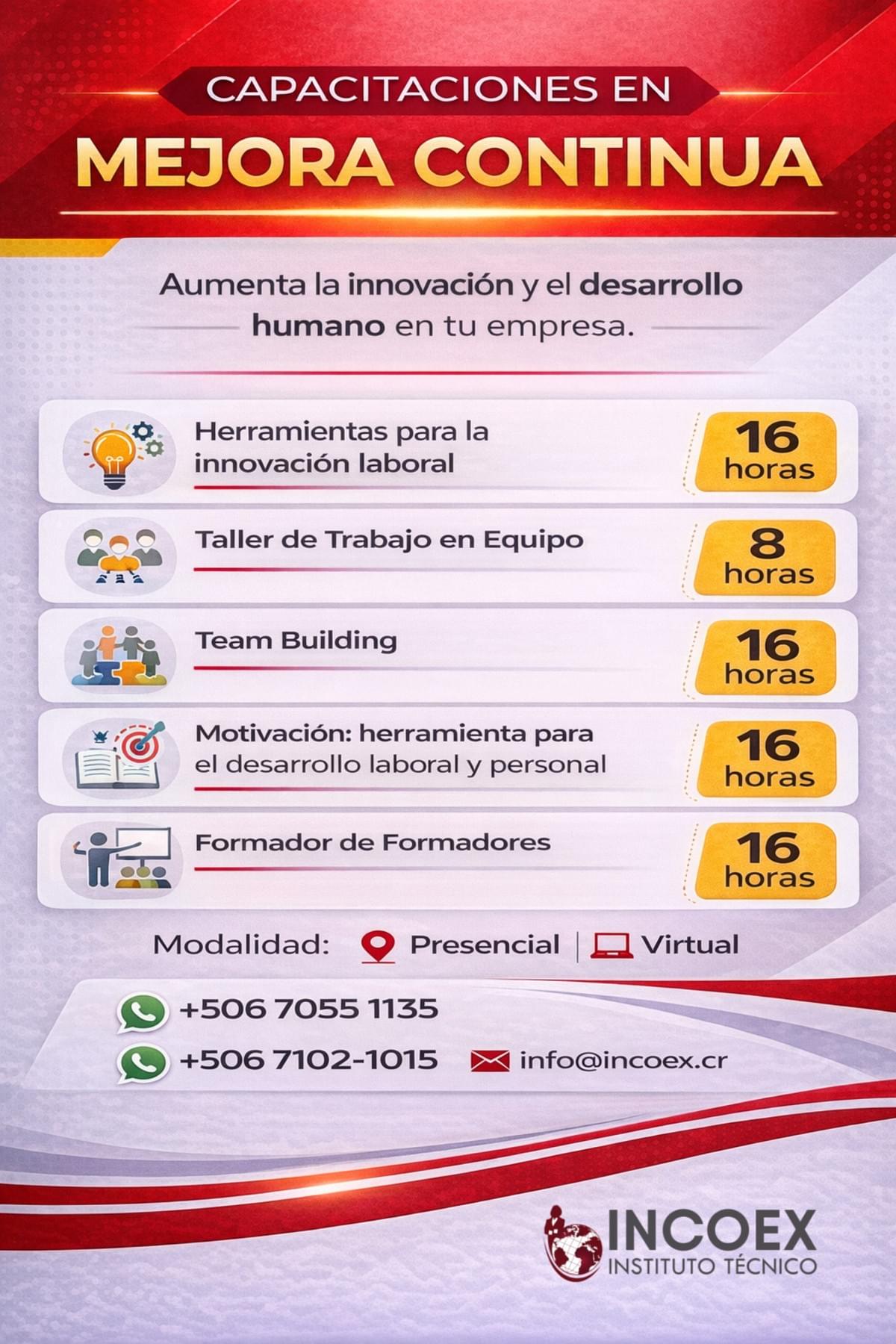 We offer modalities of study in person and virtual, allowing our students to choose the option that best suits their needs. Flexible Modality What do we do Technical professional institute in Costa Rica that offers technical careers, specialized training, and practical training oriented to the labor market. We have updated programs, qualified teachers, and in-person and virtual modalities.