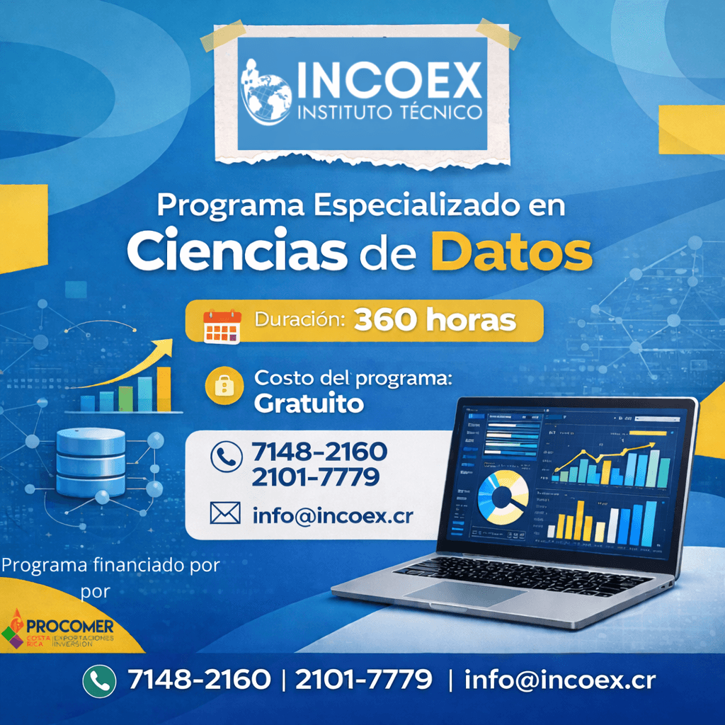 We offer modalities of study in person and virtual, allowing our students to choose the option that best suits their needs. Flexible Modality What do we do Technical professional institute in Costa Rica that offers technical careers, specialized training, and practical training oriented to the labor market. We have updated programs, qualified teachers, and in-person and virtual modalities.