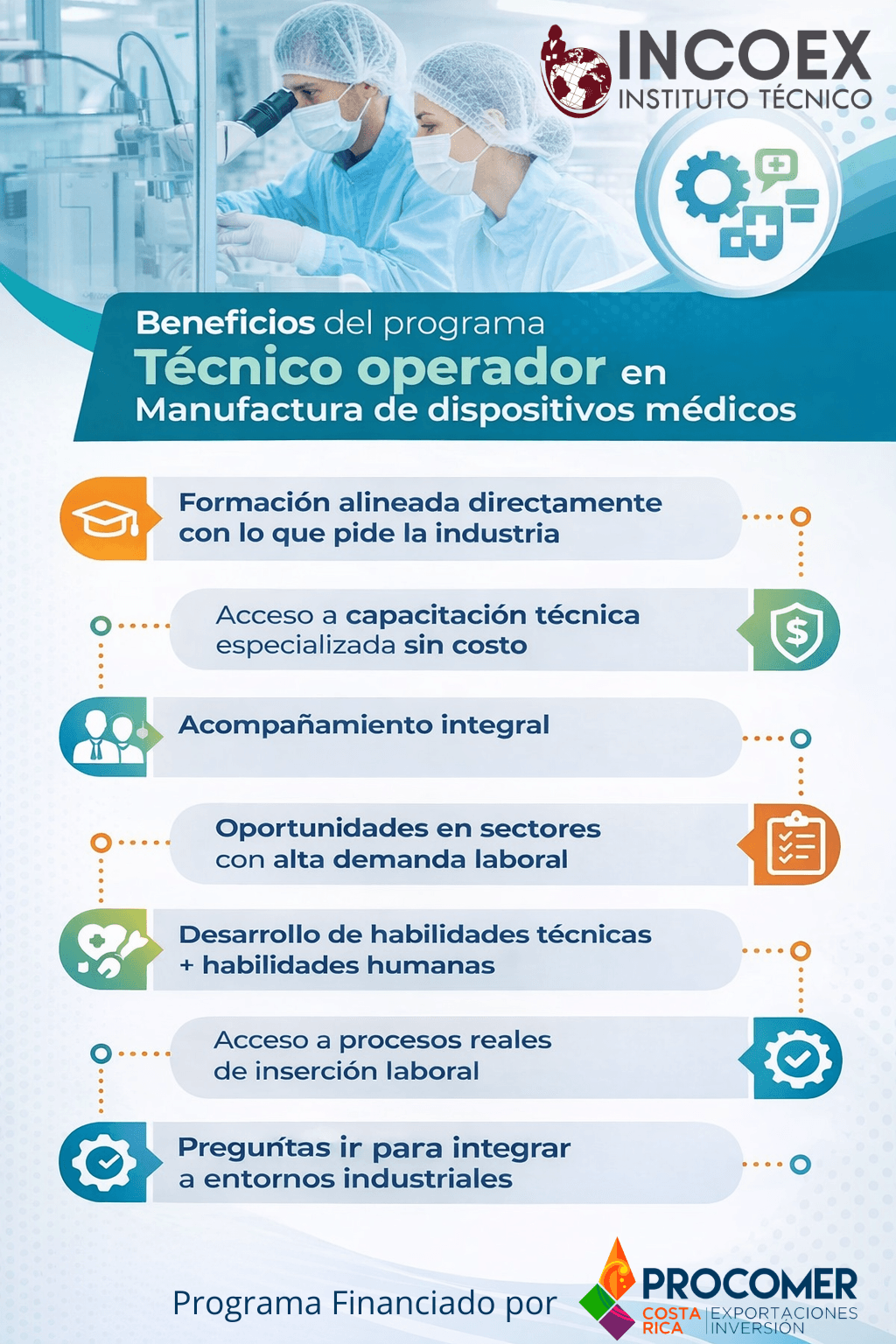 We offer modalities of study in person and virtual, allowing our students to choose the option that best suits their needs. Flexible Modality What do we do Technical professional institute in Costa Rica that offers technical careers, specialized training, and practical training oriented to the labor market. We have updated programs, qualified teachers, and in-person and virtual modalities.