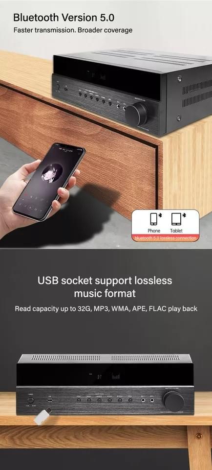SuperAV-6188HD 藍牙 FM收音 卡拉OK USB播放擴音機