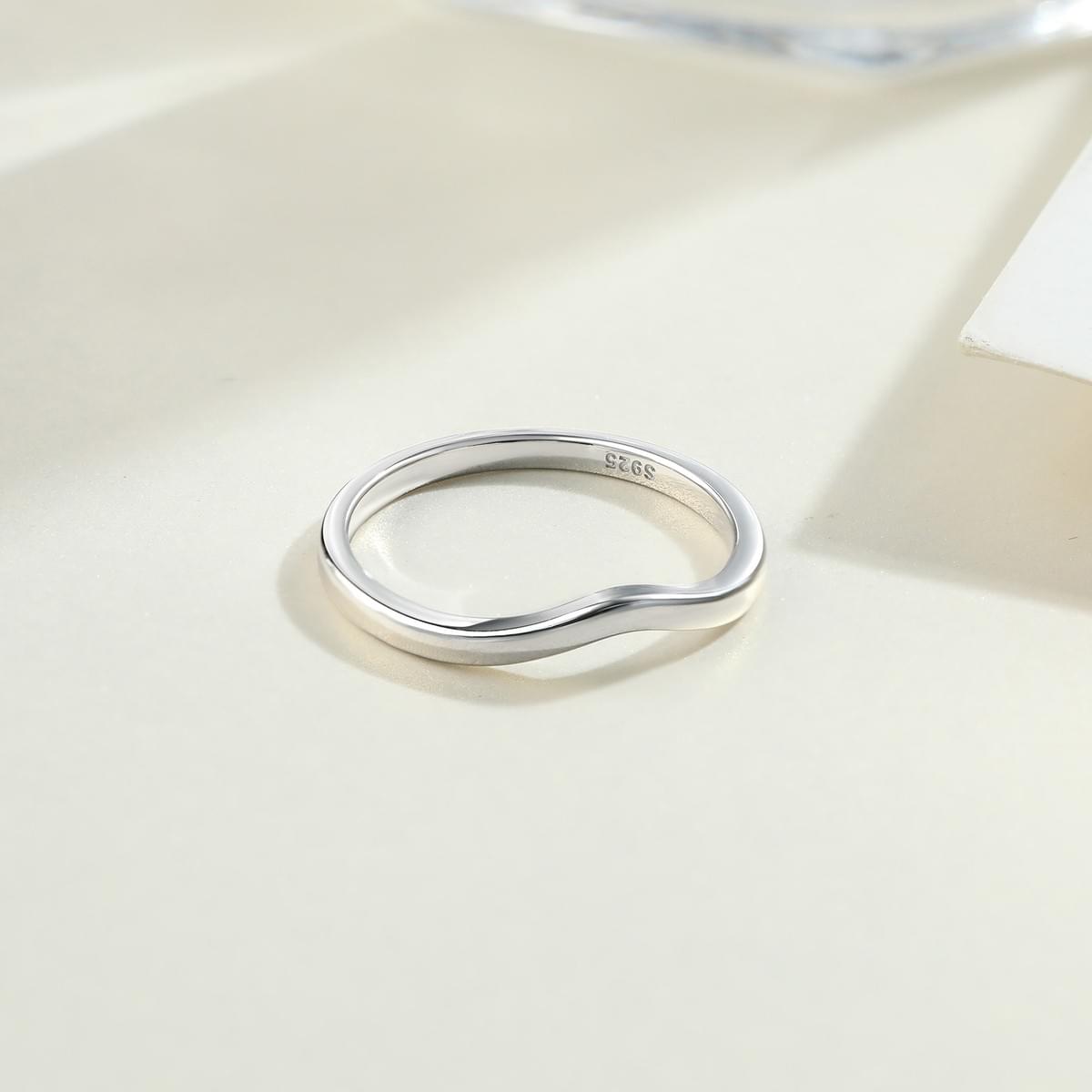 B2B Minimalist Dainty Ring Stack Set in S925 Sterling Silver Curated Pinky Rings for Women
