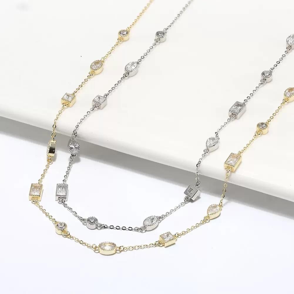 Bestselling S925 Sterling Silver Zircon Elegant High-End Sexy Empress Style Choker Necklace 1