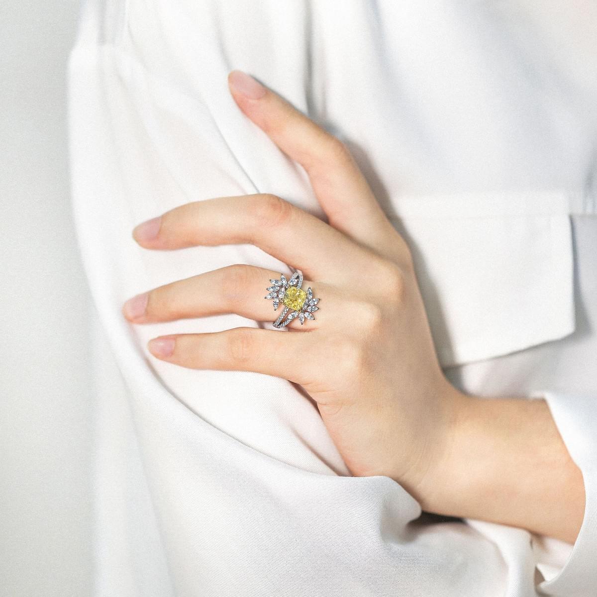 Yellow Ice-Cut Zirconia 925 Silver Bridal Set, Wedding Jewelry Wholesale