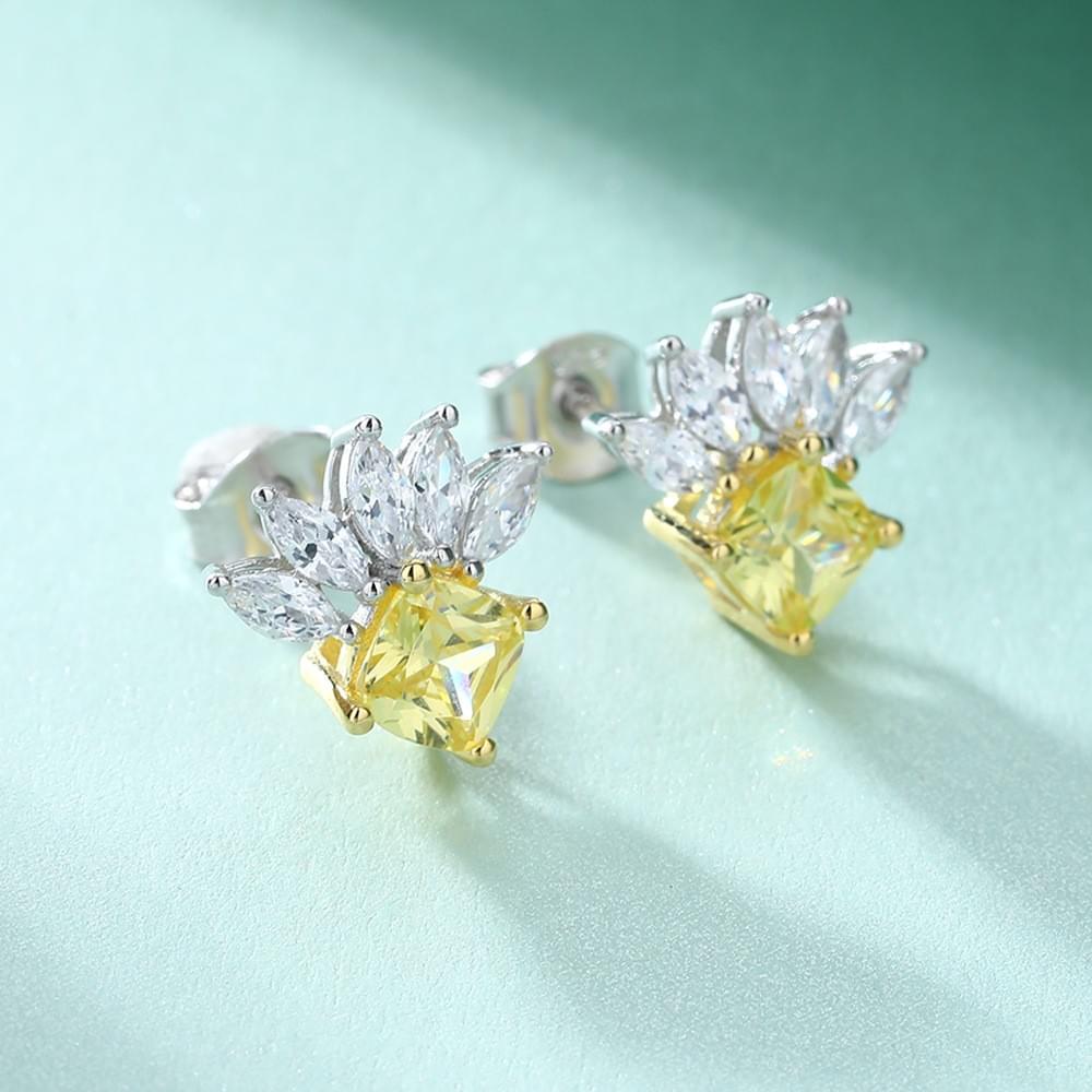 Yellow Ice-Cut Zirconia 925 Silver Bridal Set, Wedding Jewelry Wholesale
