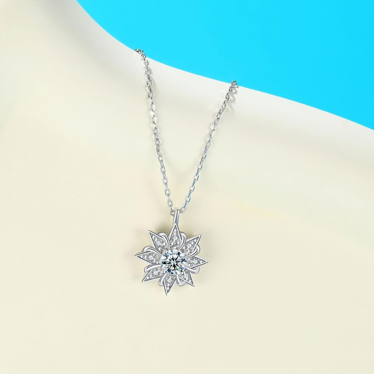 B2B Sunflower 4-Piece Jewelry Set - Rhodium 925 Silver & 5A CZ (Necklace, Earrings, Ring, Bracelet)
