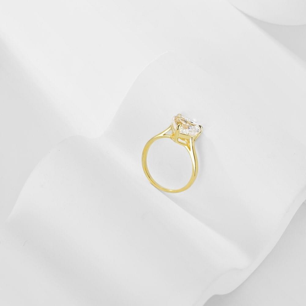 Wholesale Light Luxury Trending S925 Silver Heart-shaped CZ Ring Low MOQ
