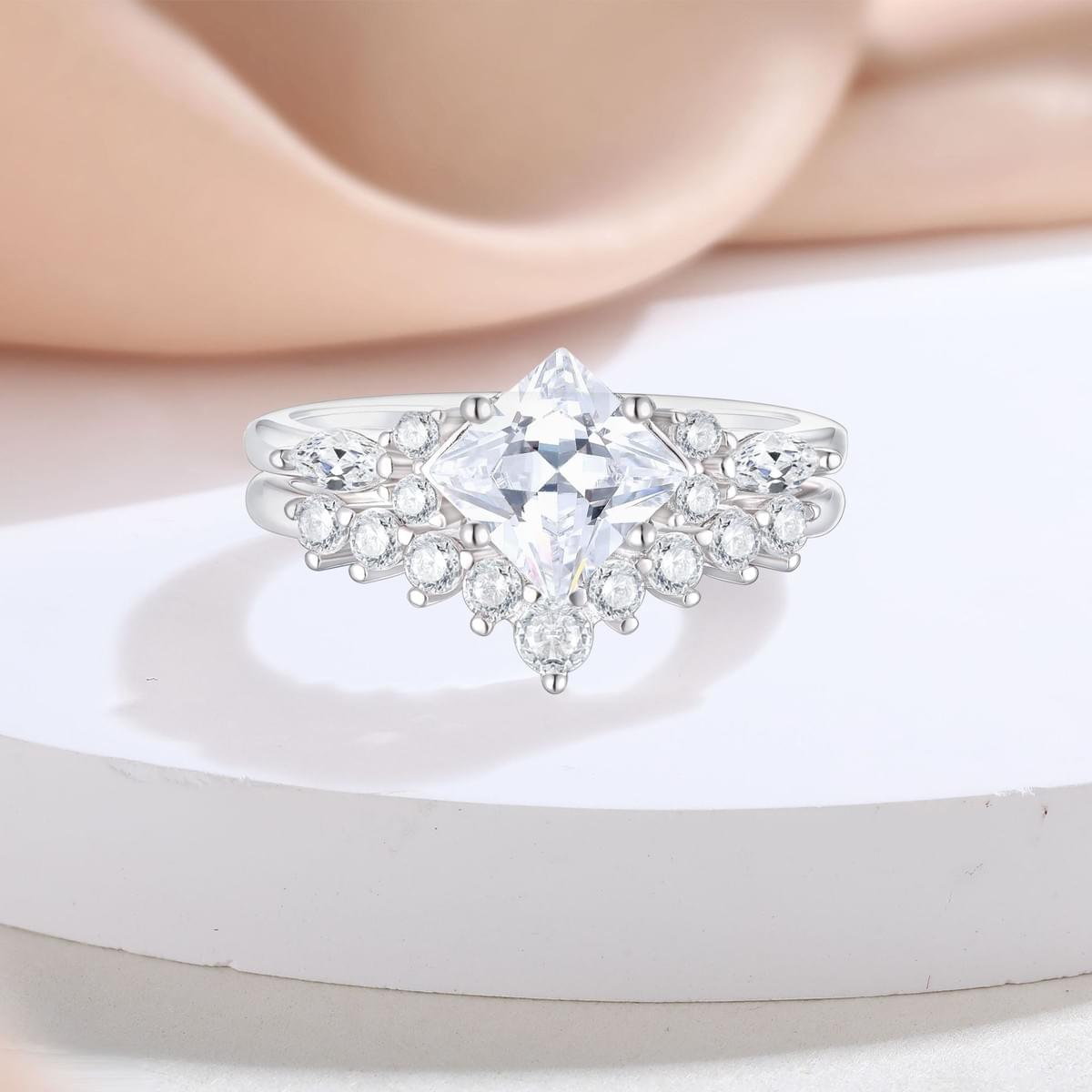 Oval Cut 2ct Zirconia 925 Silver Solitaire Engagement Ring, Rhodium Plated Wholesale 2