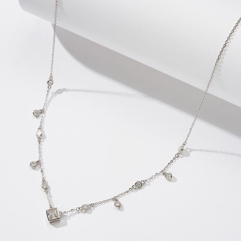 Bestselling S925 Sterling Silver Zircon Elegant High-End Sexy Empress Style Choker Necklace