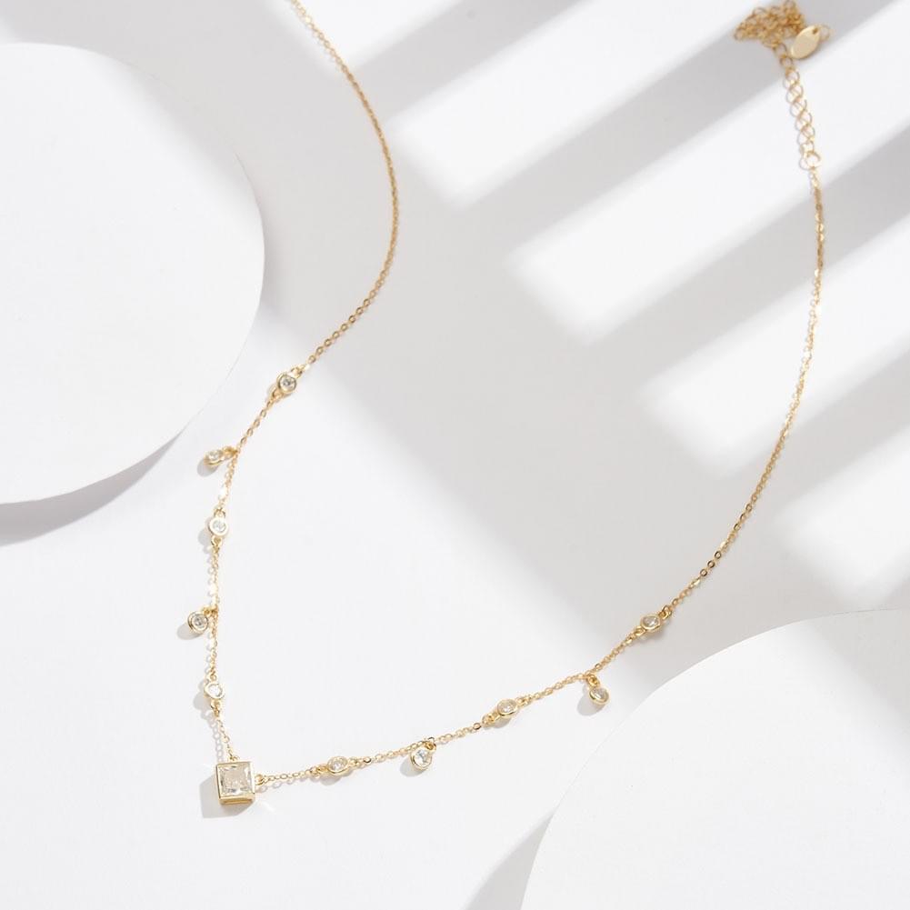 Bestselling S925 Sterling Silver Zircon Elegant High-End Sexy Empress Style Choker Necklace