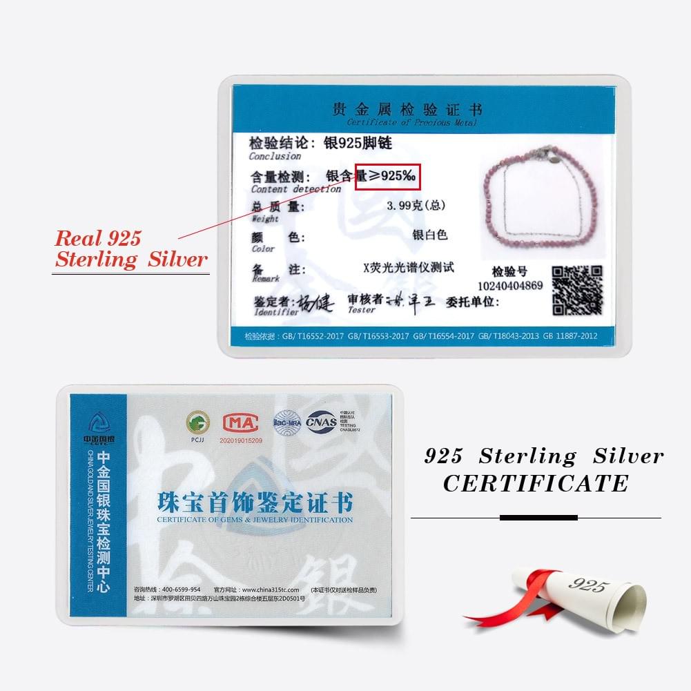 925 Silver Four-Leaf Clover Shell Ankle, Rhodium/14K Gold Plated, Bulk Order for Fashion Stacking