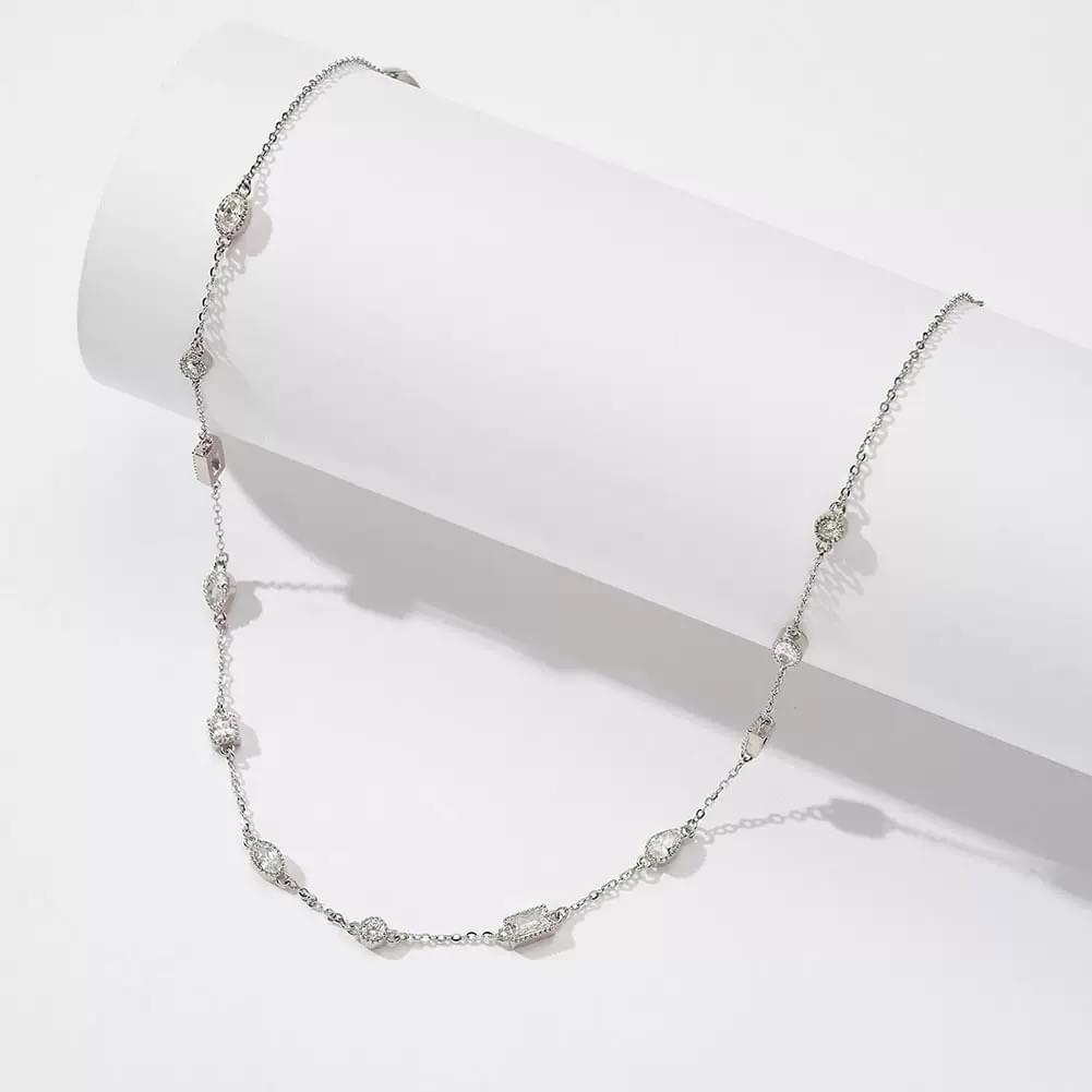 Bestselling S925 Sterling Silver Zircon Elegant High-End Sexy Empress Style Choker Necklace 1