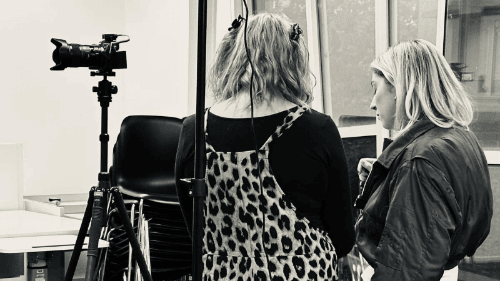 Actors rehearsing a scene in a To The Moon Self-Tape workshop