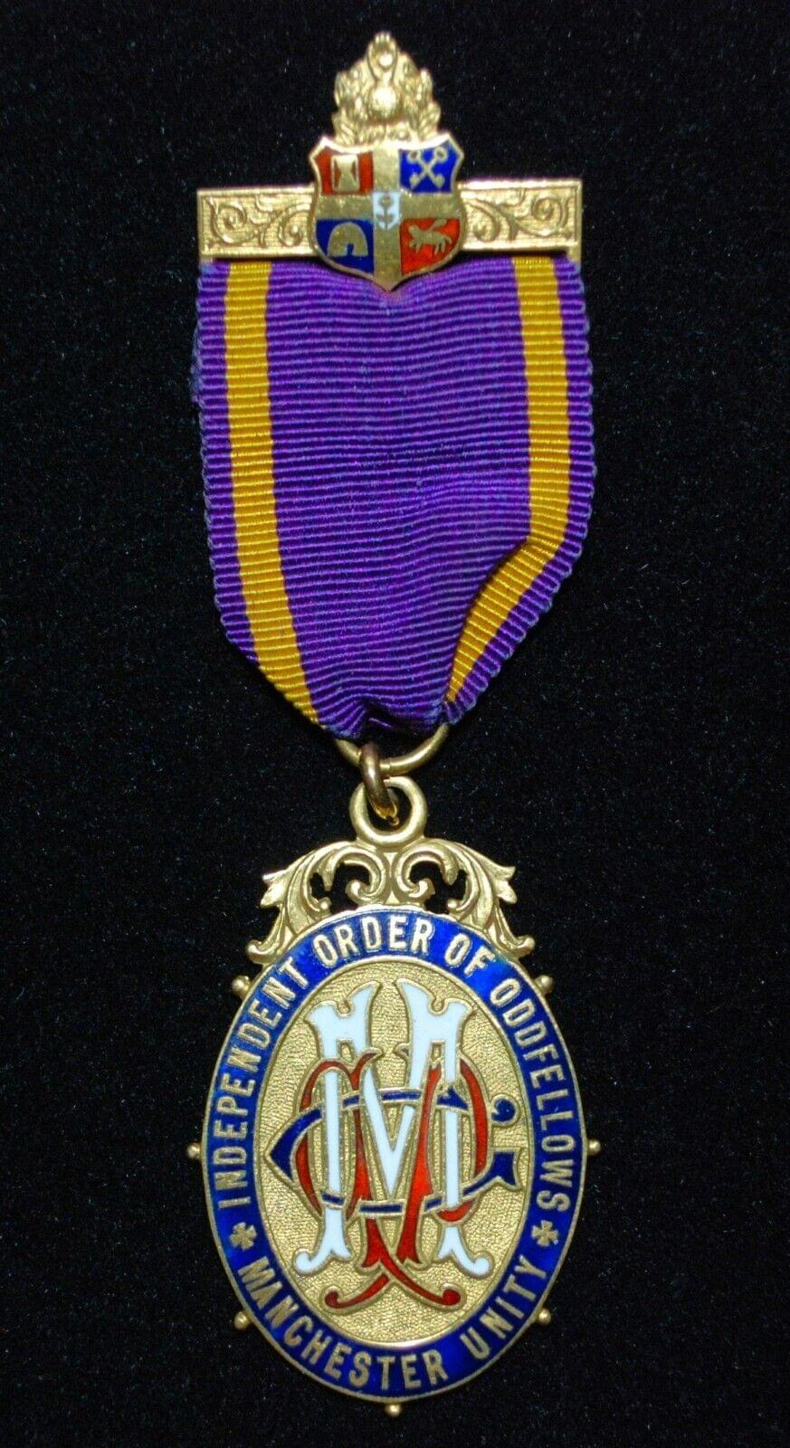 1929 Independent Order of Odd Fellows 9k Gold Medal, Named