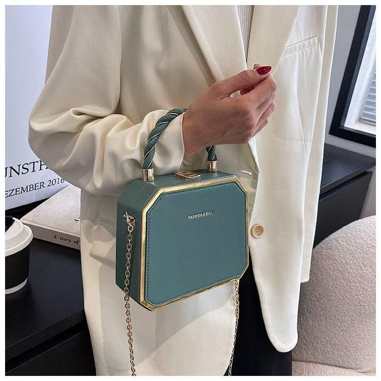 Custom box bag with ocean chain crossbody bag