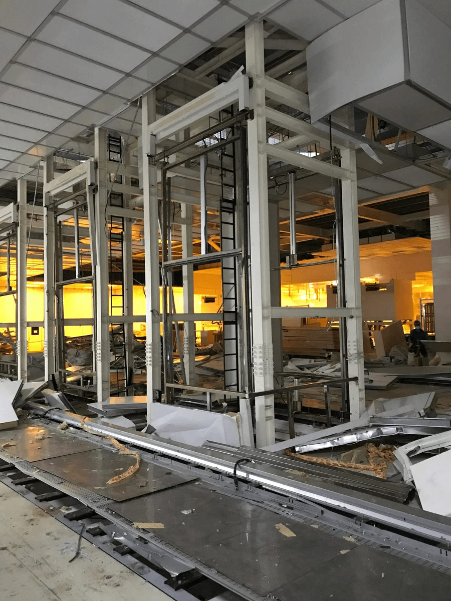 無塵室貨梯車廂鋼構拆除清運