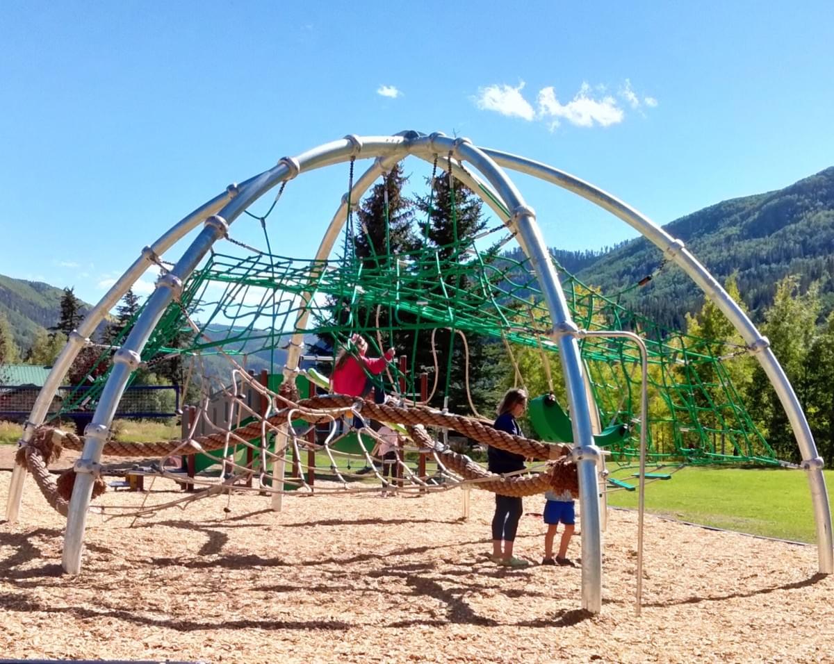 Climbing equipment at Rico CO town park