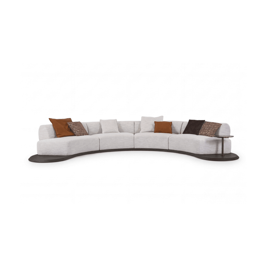 GS-S802  左贵妃+无扶弧形2*2+右贵妃+大理石边几