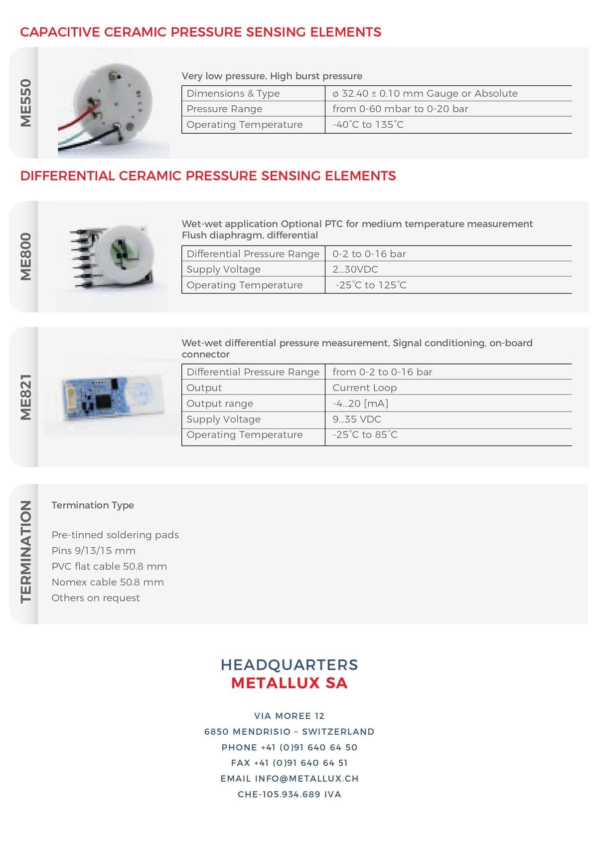 意大利 Metallux, 进口陶瓷压力传感器, 陶瓷电阻, 压阻传感器芯体, 压力传感器芯体, 变送器芯体, 陶瓷膜片, 陶瓷压力变送器芯体, ME630凹底陶瓷压力传感器, ME501, ME505