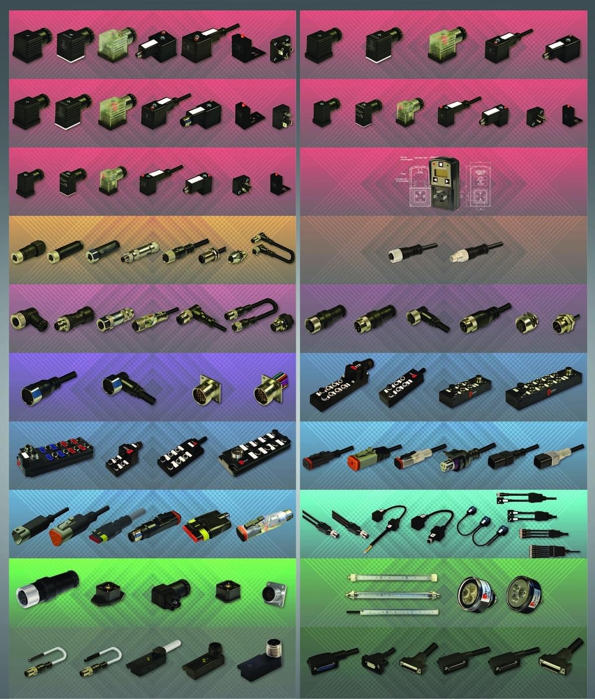 意大利HTP, 电磁阀插头, 赫斯曼插头, 电控液压插头, 7芯阀插头, 电磁阀连接器, 电控阀连接器, 圆形连接器, 电液控制连接器