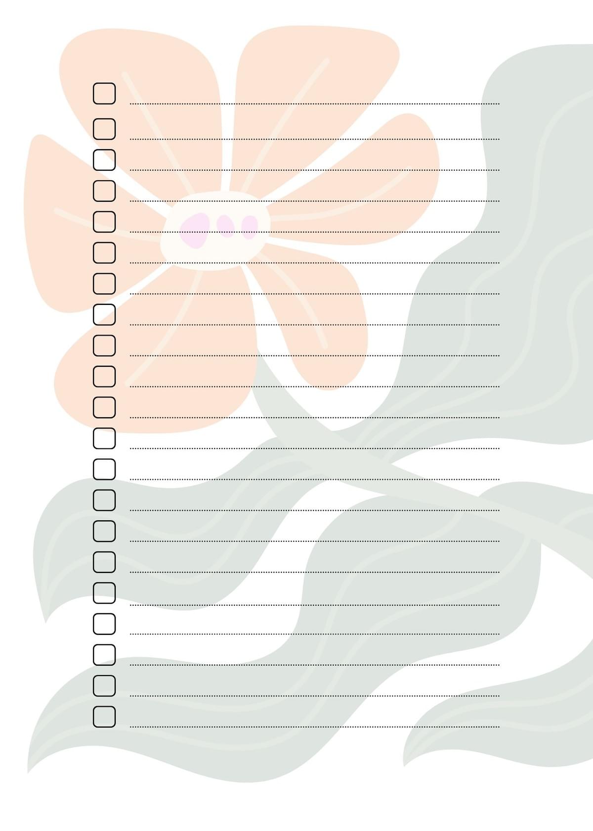 Flower Note Pad