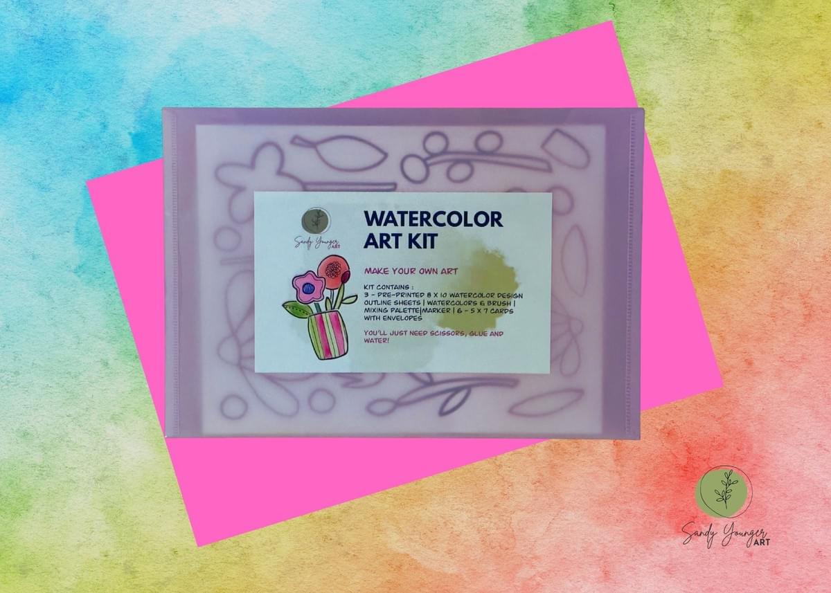 Watercolor Art Kit - Flowers and Vases