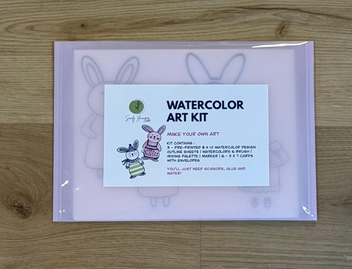 Watercolor Art Kit -  Bunnies and Outfits