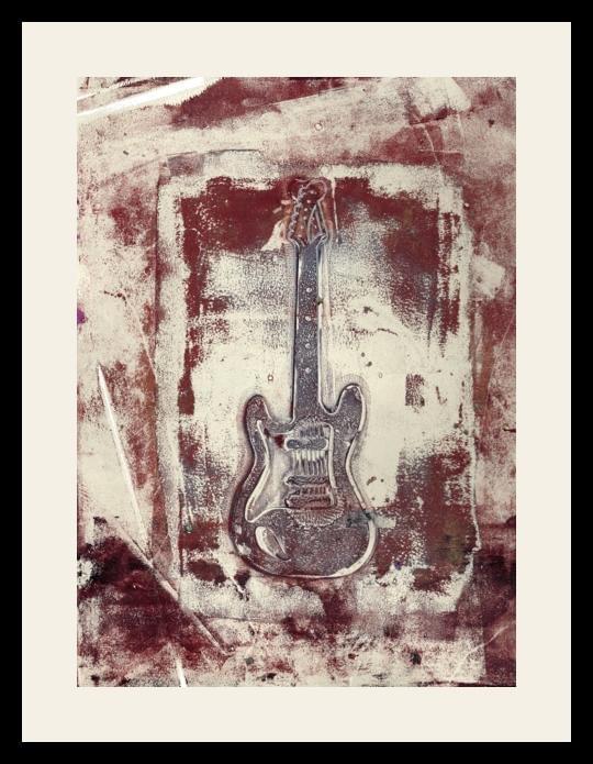 Guitar 1 - Gel Print