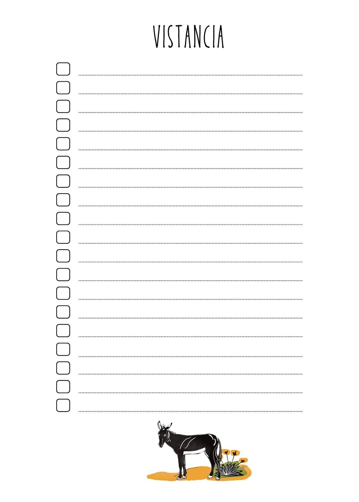 Vistancia Burro Memo Pad