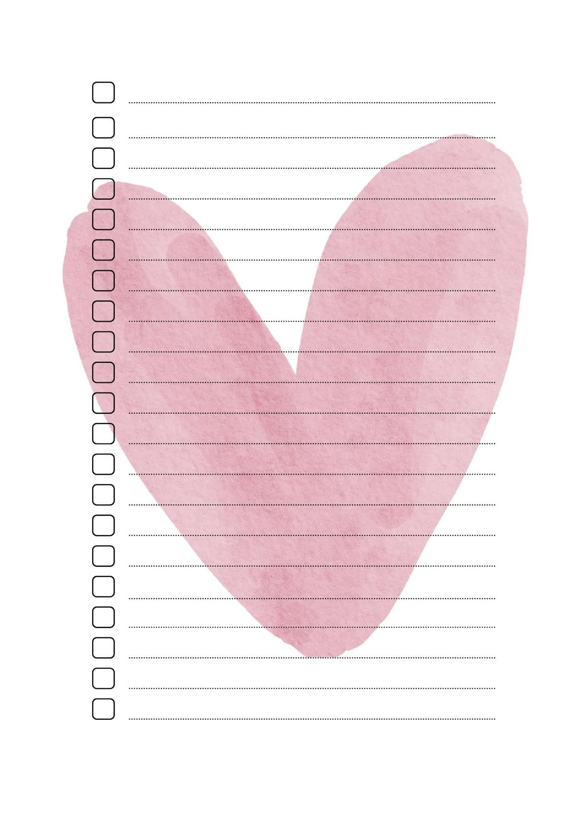 Heart Note Pad