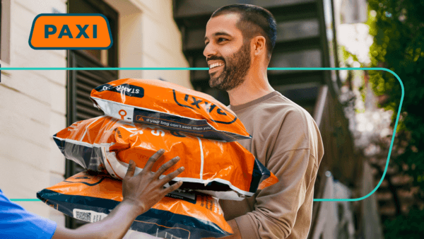 person delivering with PAXI