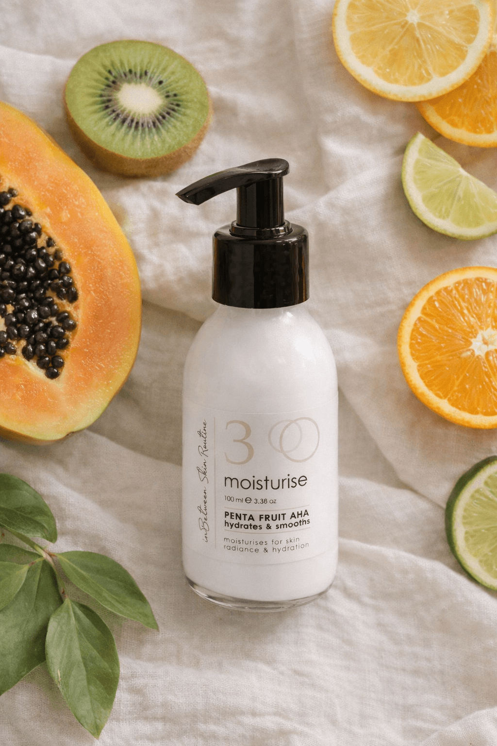 In-Between's luxurious Step 3: Moisturise. This nourishing formula is suitable for all skin types, containing specific ingredients to help control oily, breakout-prone skin.